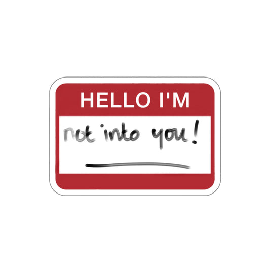 Hello I'm not into you! sticker