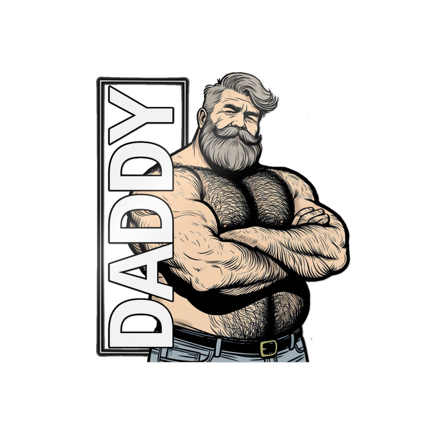 Clear daddy sticker